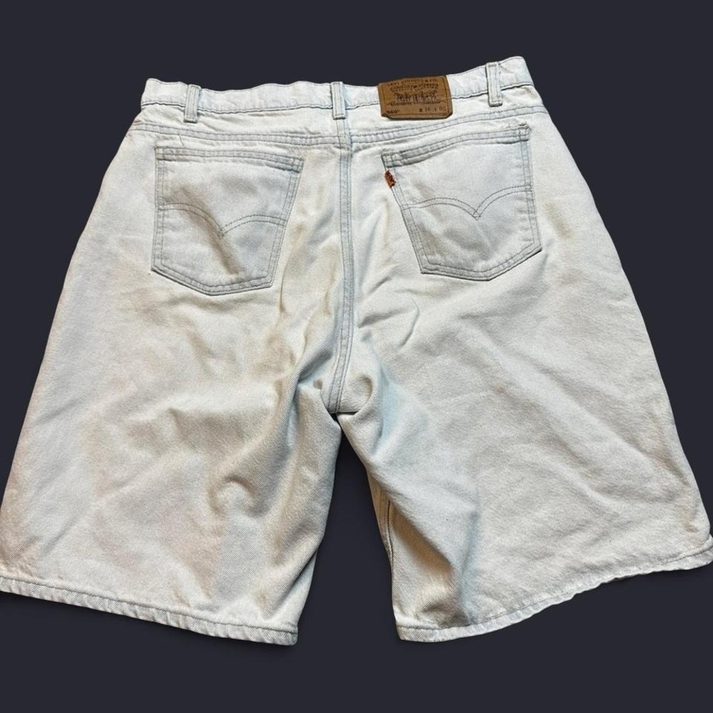 Vintage Levi's orange tab 560 light wash denim punk grunge shorts size 36